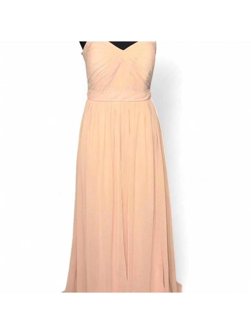 Jenny Yoo Collection Annabelle Convertible Strapless Chiffon Gown Pink – Size 4
